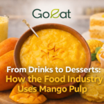 “Food industry uses mango pulp in beverages and desserts such as smoothies, ice cream, cakes, and cupcakes.”