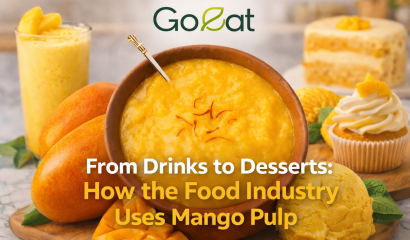 “Food industry uses mango pulp in beverages and desserts such as smoothies, ice cream, cakes, and cupcakes.”